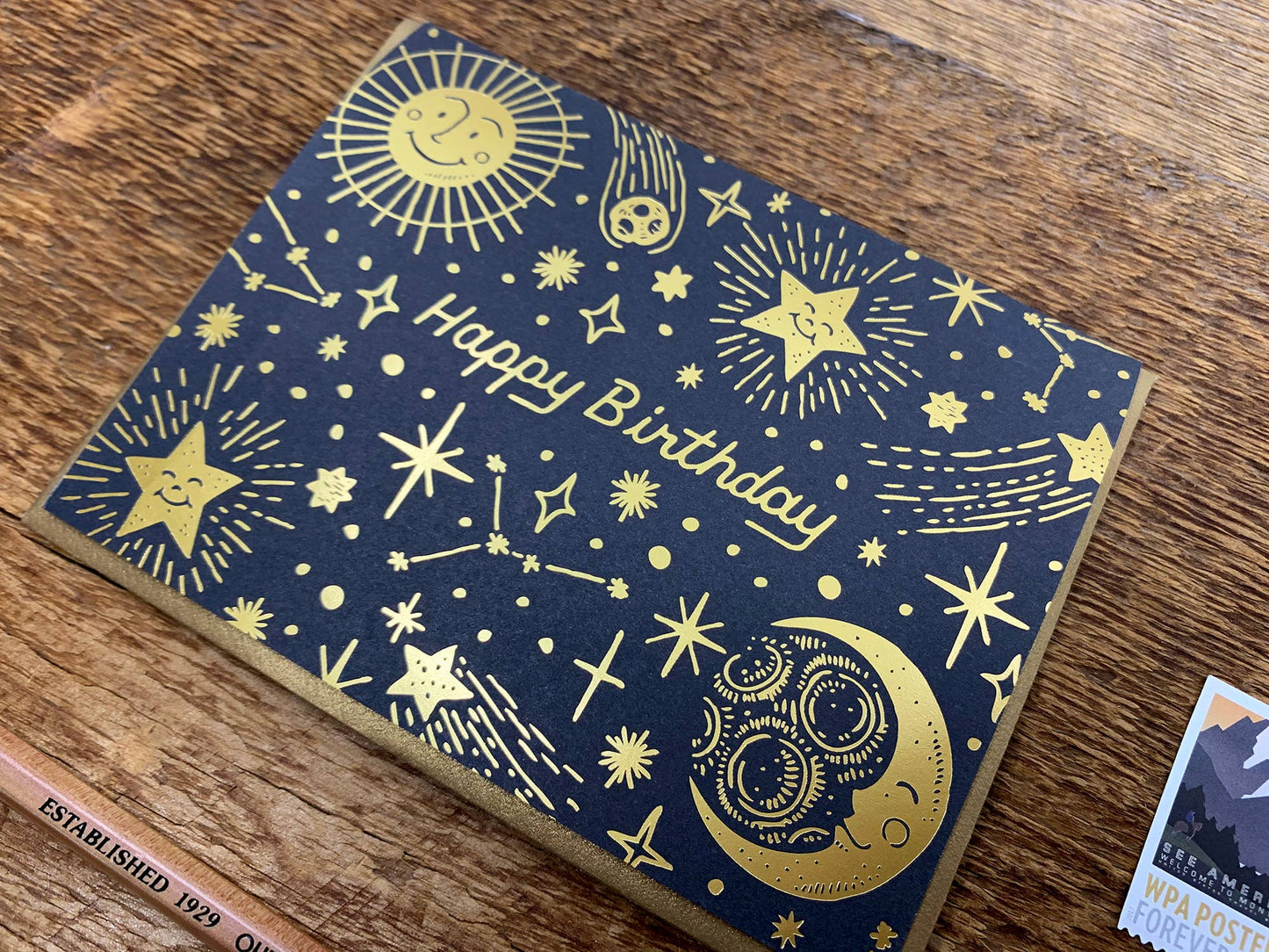 Noteworthy Paper & Press - Celestial Birthday Card