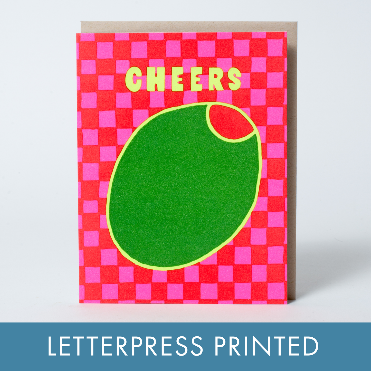 Suzy Ultman - Cheers Olive Holiday Letterpress Card