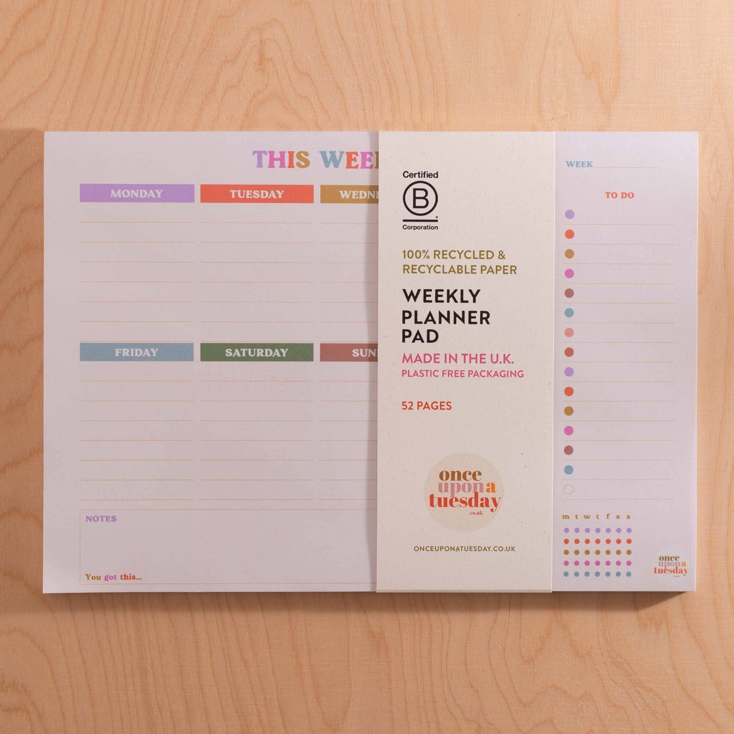 Good Tuesday - A4 Weekly Planner Pad with Habit Tracker | You Got This