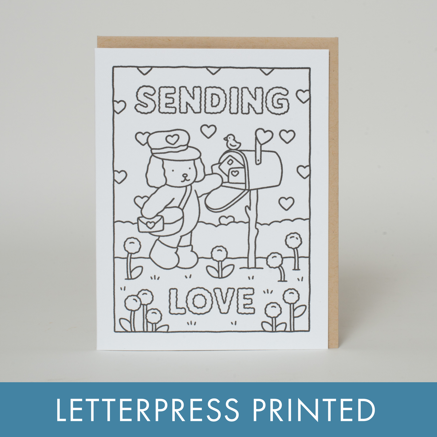 Bobbie Goods- Sending Love Puppy Coloring Greeting Card