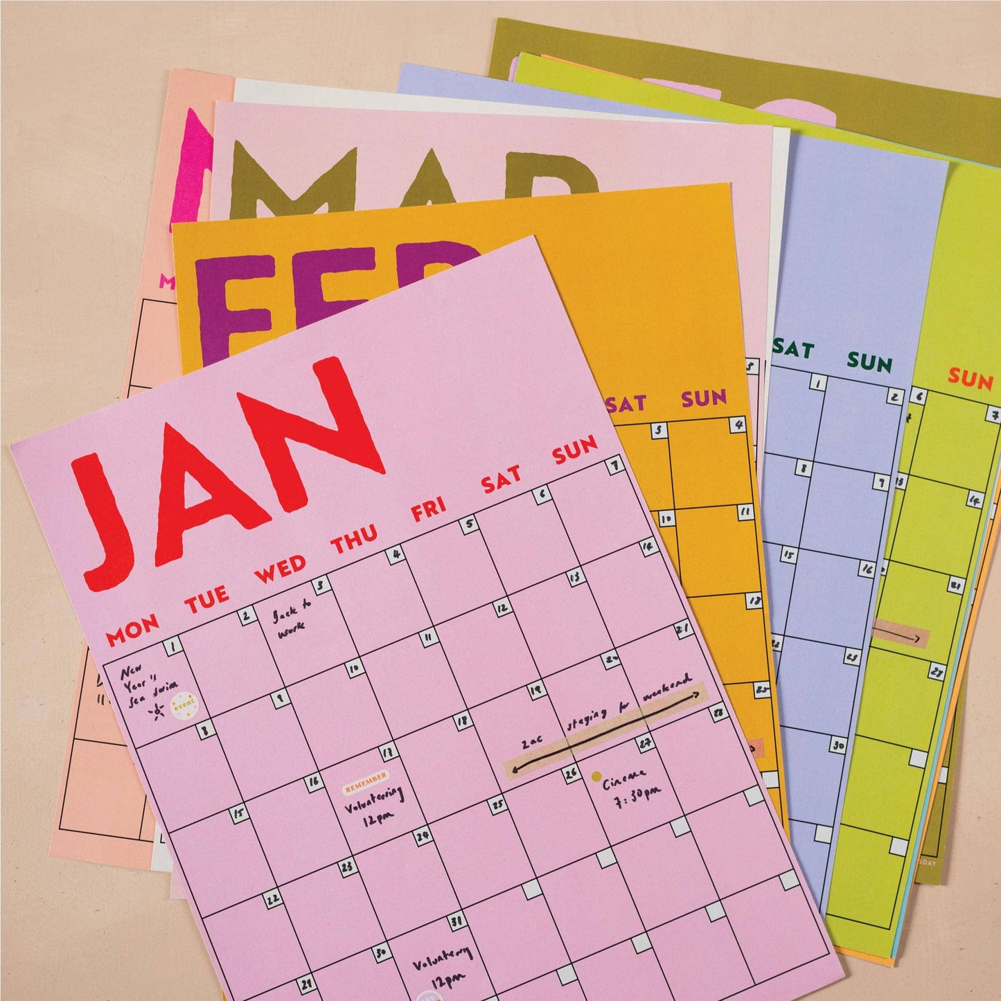 Good Tuesday (Once Upon a Tuesday) - Monthly Undated A3 Wall Planner | 12 Pages | Colourburst