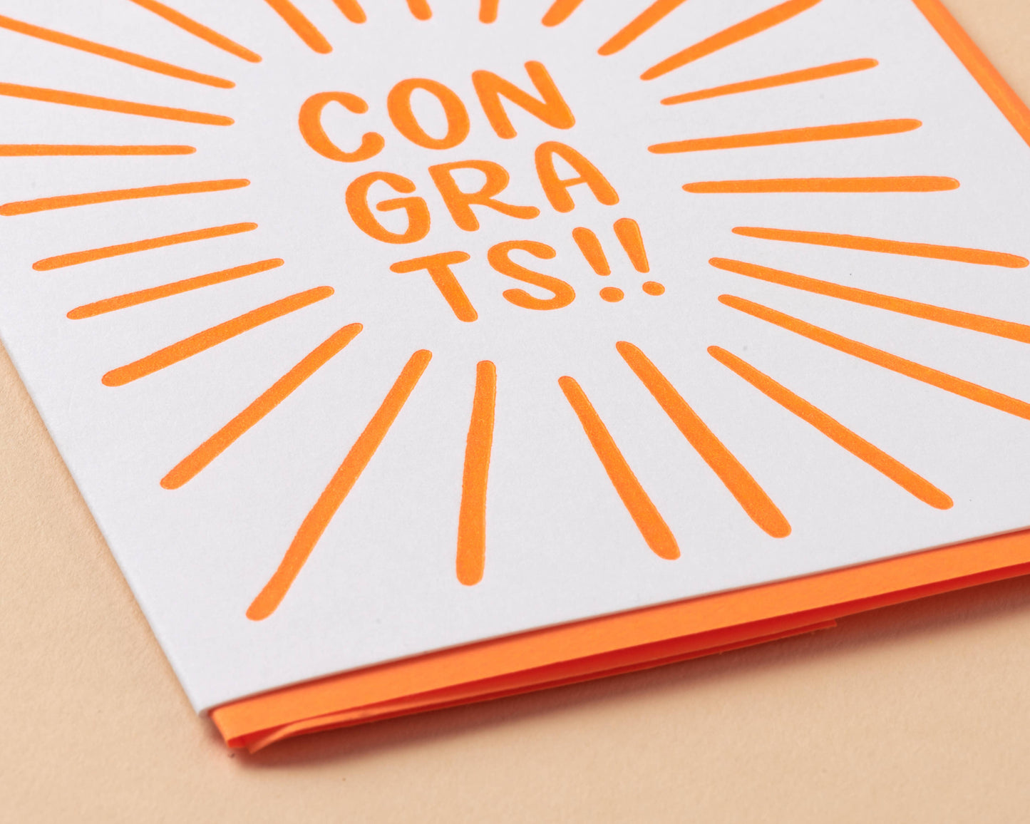 And Here We Are - Congrats Letterpress Greeting Card- Made in USA