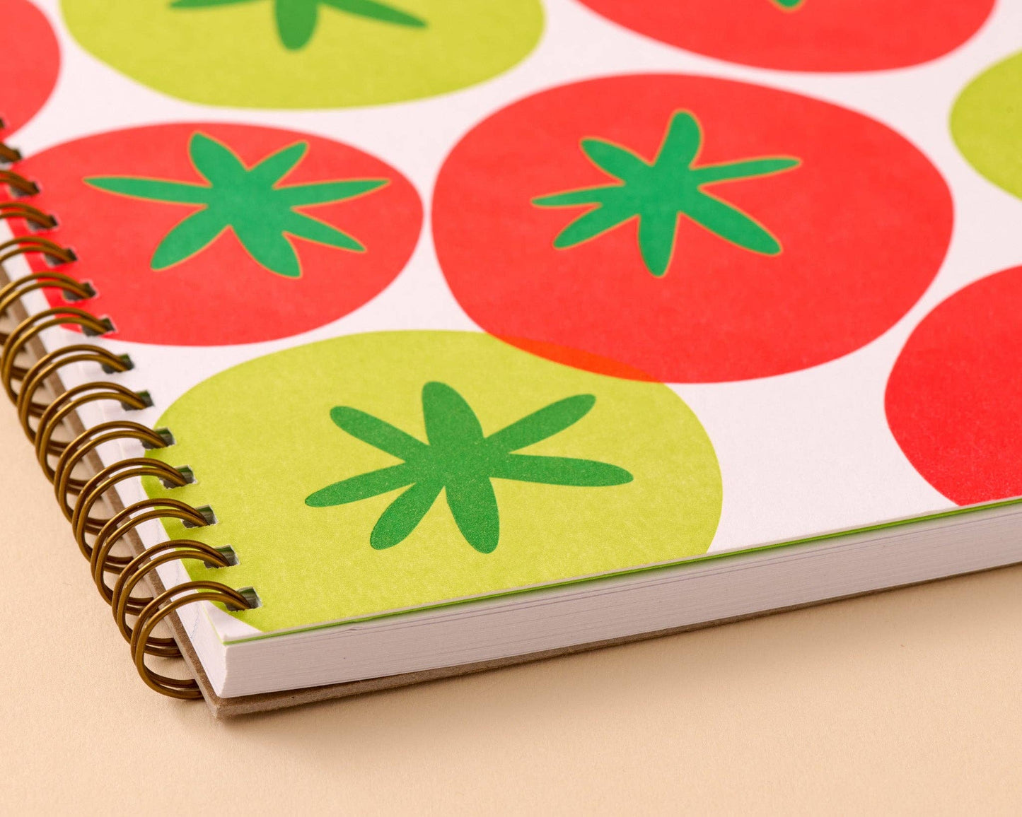 And Here We Are - Tomato Letterpress A5 Spiral Notebook - Made in USA - Foodie, Fruit, Vegetable, Garden, Cooking, Recipe Journal - Summer, Back to School, Dinner Party, Housewarming Gift, Christmas Gift, Stocking Stuffer