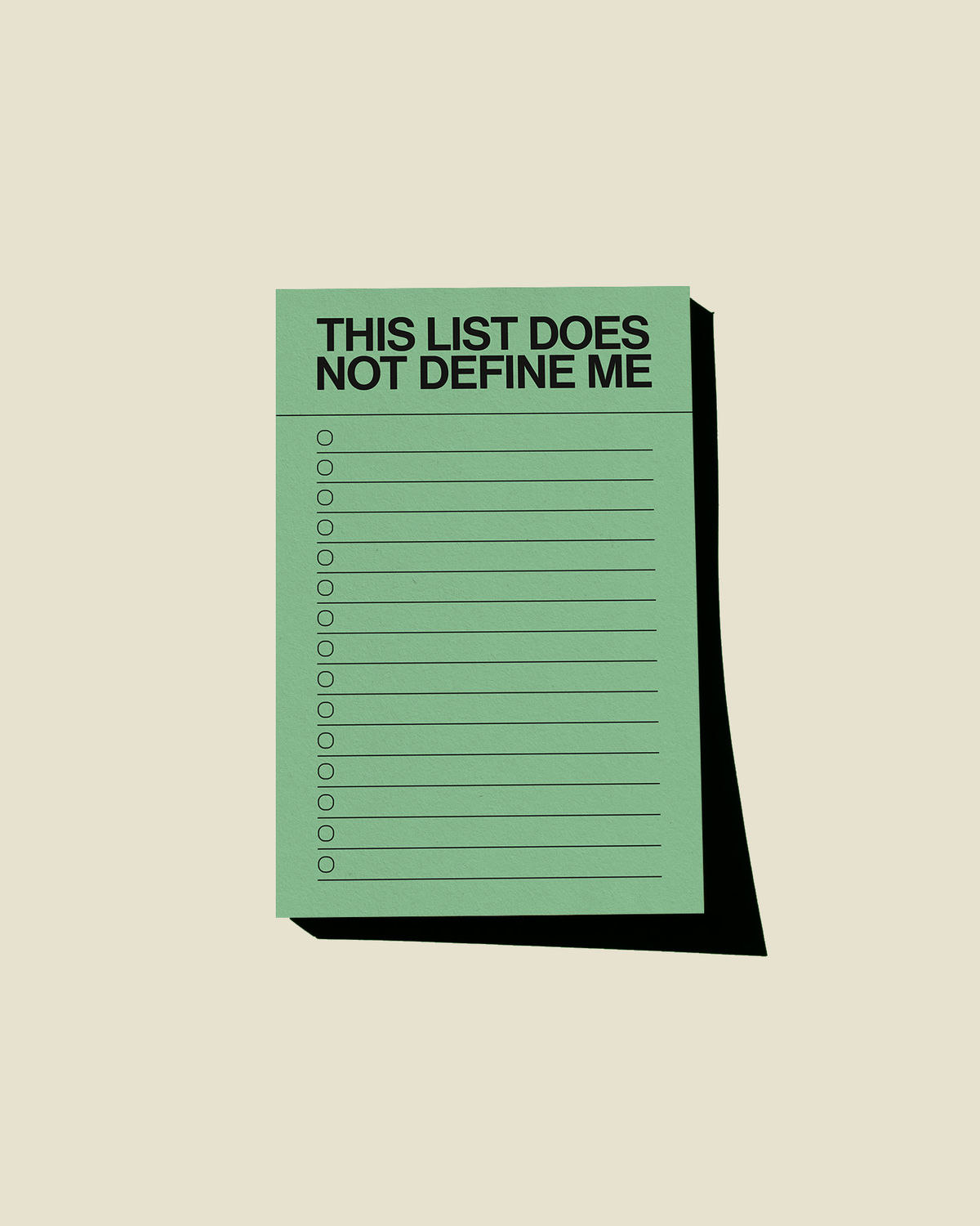 Gab Art & Design - This list does not define me - notepad