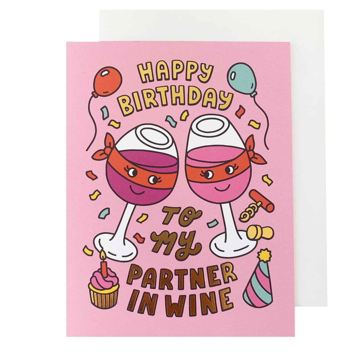 The Social Type - Partner in Wine Birthday Card