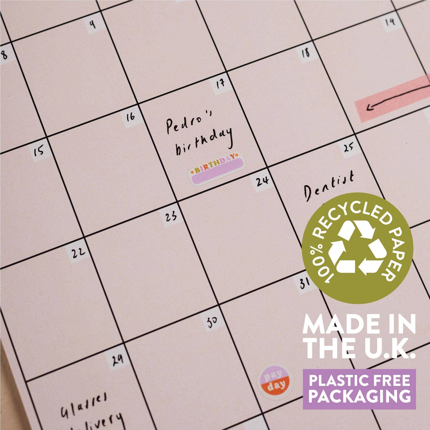 Good Tuesday (Once Upon a Tuesday) - Monthly Undated A3 Wall Planner | 12 Pages | Simply Bright