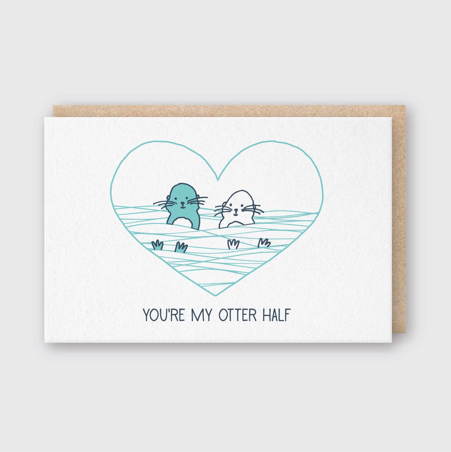 Pike Street Press - My Otter Half Card: 3 3/8" X 5 3/8"