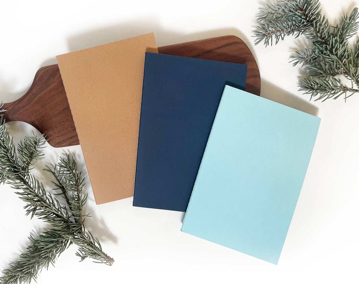 Studio Portmanteau - A5 Medium Saddle Stitch Blank Notebooks: Kraft
