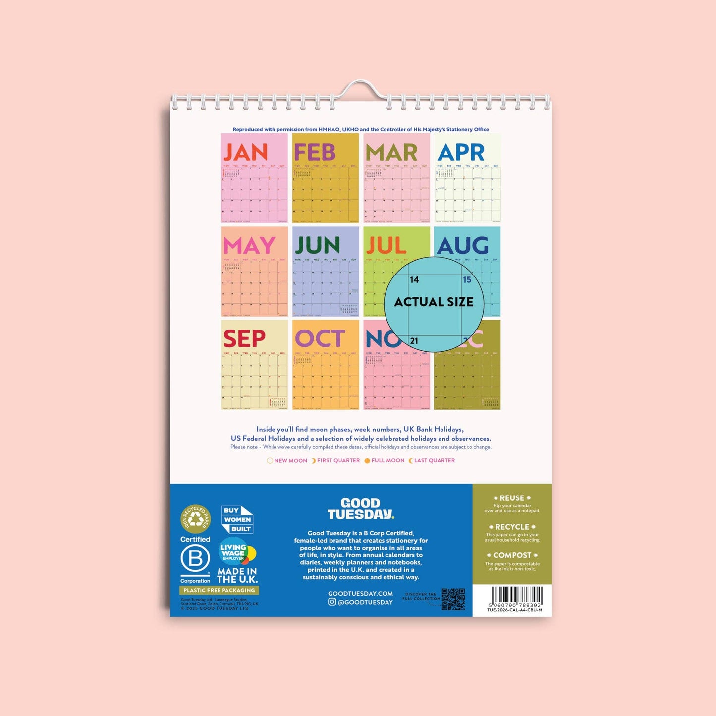 Good Tuesday (Once Upon a Tuesday) - 2026 Calendar | Colourburst | A4