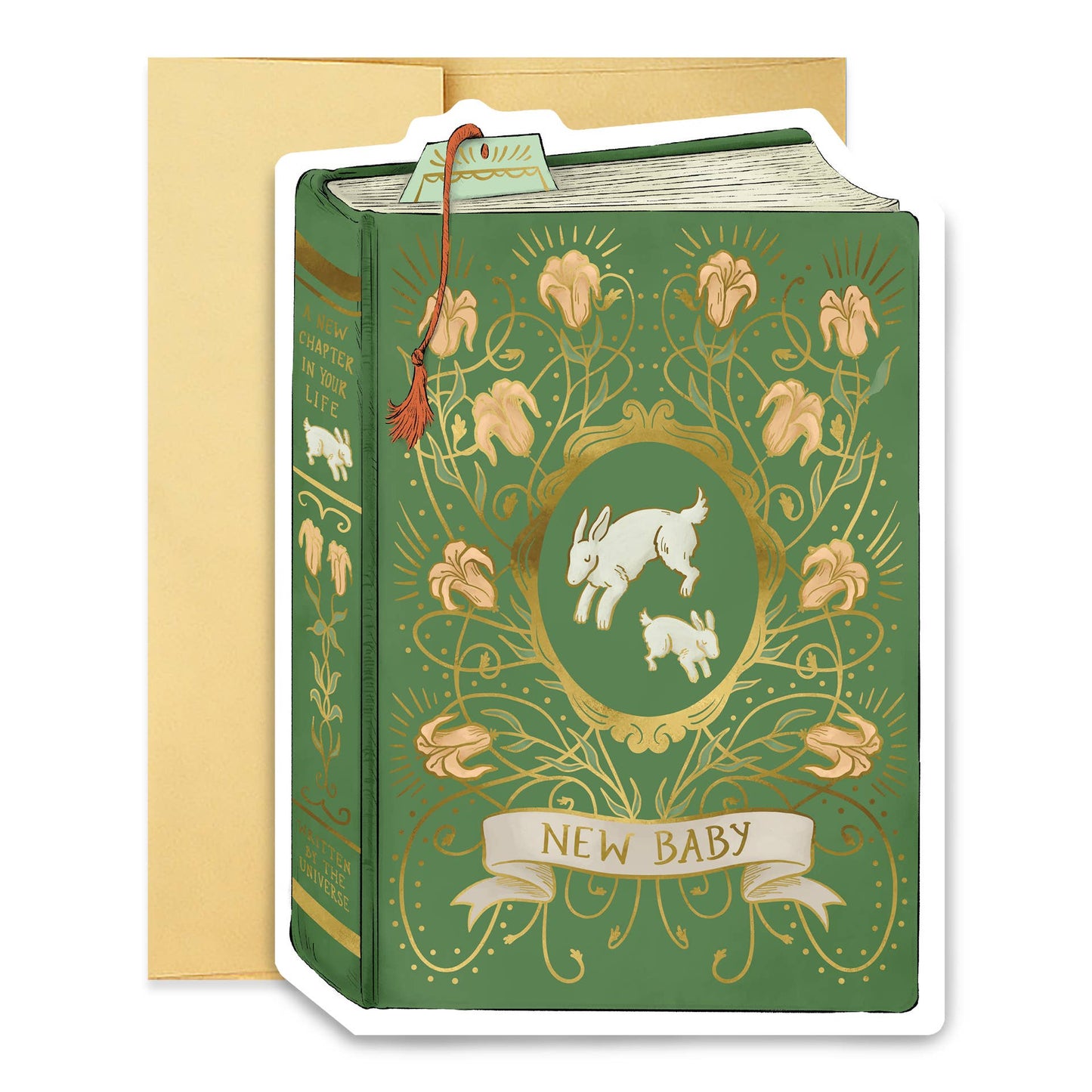 Good Juju Ink - New Baby Book Cover Diecut Card