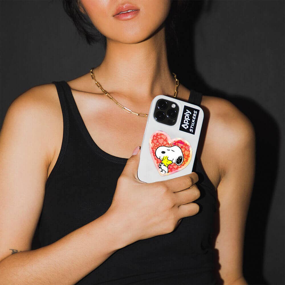 Apply Stickers - Holo Heart Snoopy - Die-Cut Sticker (Valentines)