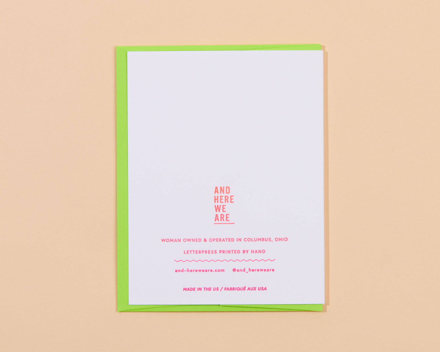And Here We Are - Love That for You Graduation Letterpress Greeting Card- Made in USA