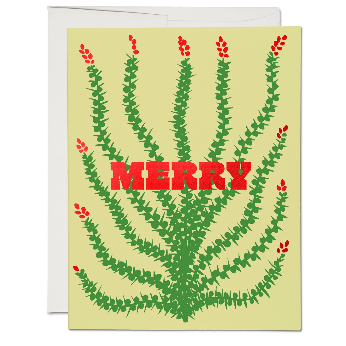 Red Cap Cards - Holiday Cactus holiday greeting card