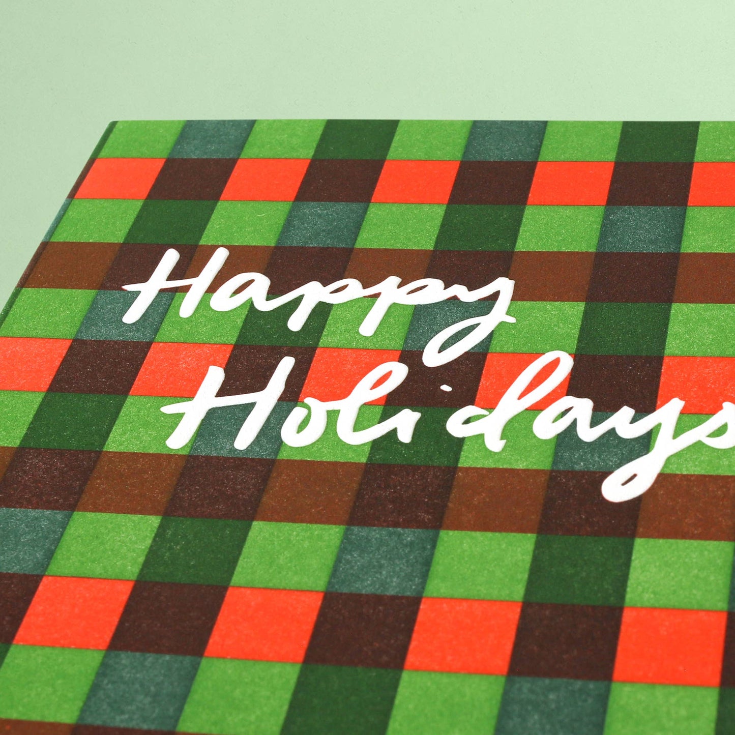 Shorthand Press - Plaid Holiday - Letterpress Greeting Card: Box Set