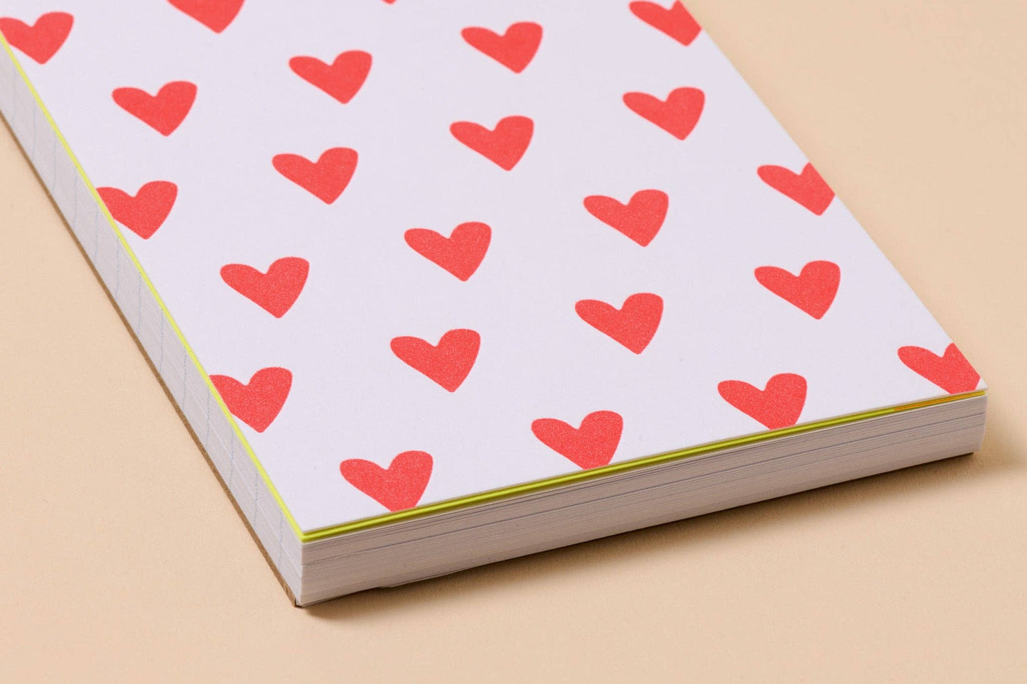 And Here We Are - Hearts Letterpress Spiral Pocket Size Notebook - Made in USA