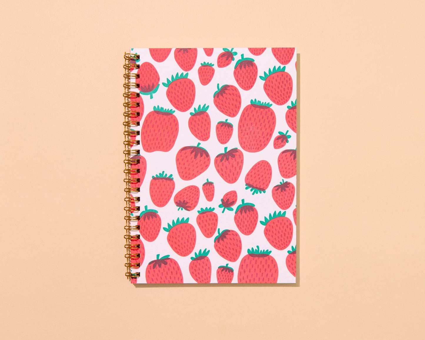 And Here We Are - Strawberry Letterpress Spiral Notebook - Made in USA