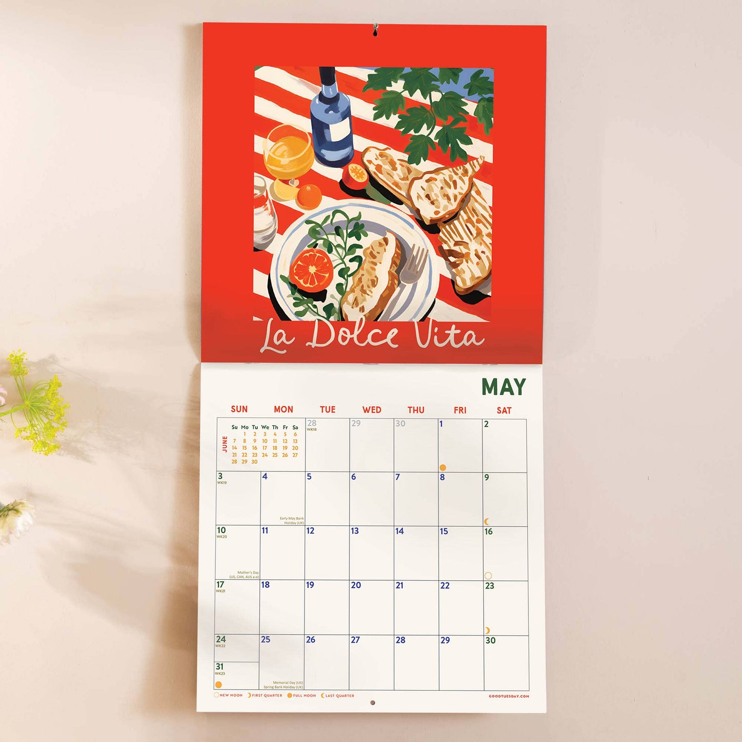 Good Tuesday (Once Upon a Tuesday) - 2026 Wall Calendar | La Dolce Vita | Scenes of Italy