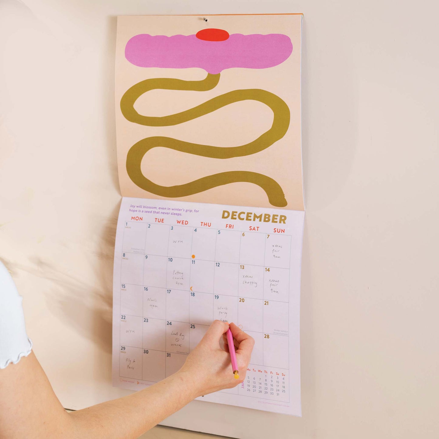 Good Tuesday (Once Upon a Tuesday) - 2026 Wall Calendar | Les Fleurs | Floral Art Planner