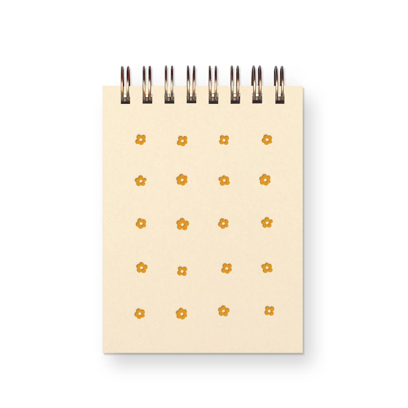 Ruff House Print Shop - Flower Grid Mini Jotter Notebook: Thistle Cover | Canyon Ink