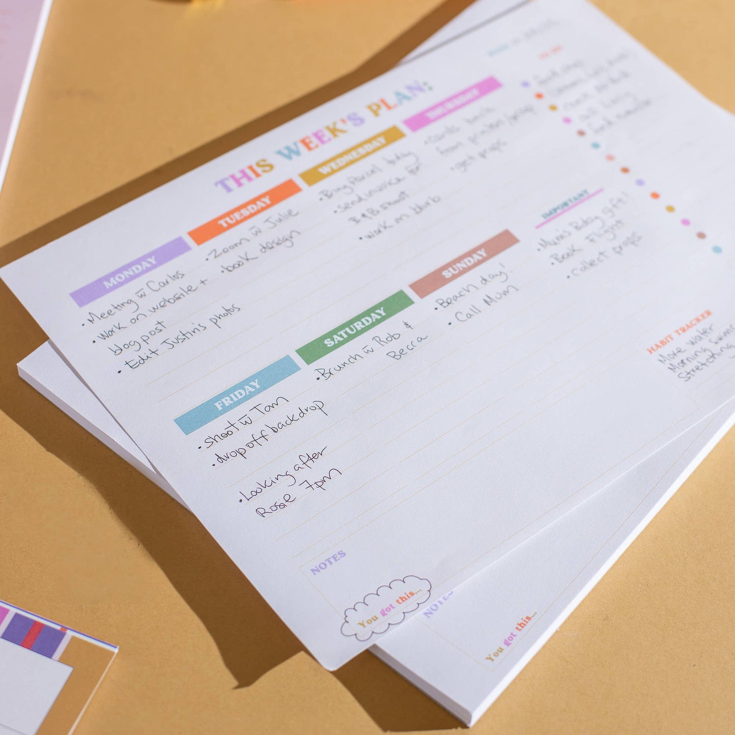 Good Tuesday - A4 Weekly Planner Pad with Habit Tracker | You Got This