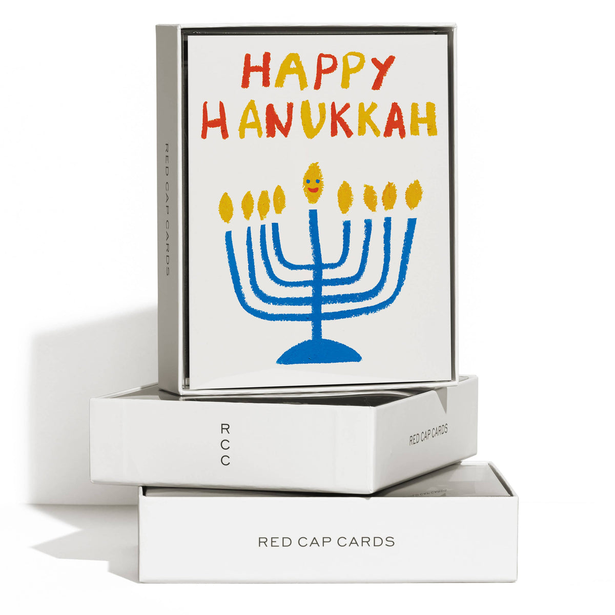 Red Cap Cards - Happy Menorah holiday greeting card: Singles