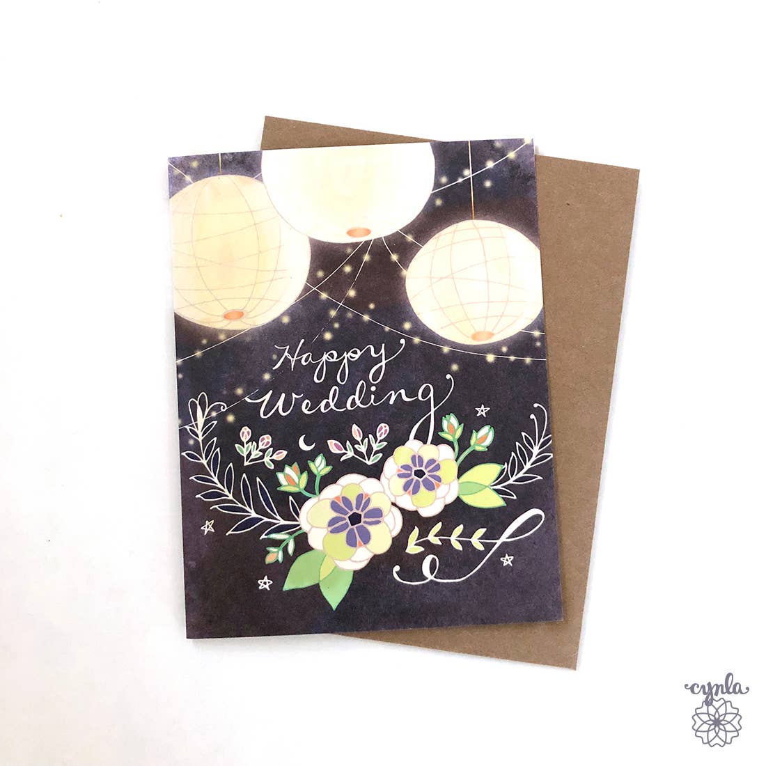 Cynla - Wedding Lanterns Card - wedding greeting cards