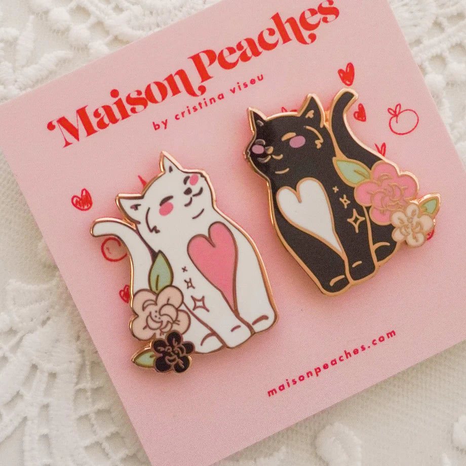 Maison Peaches - Always Together Cat Pin Set