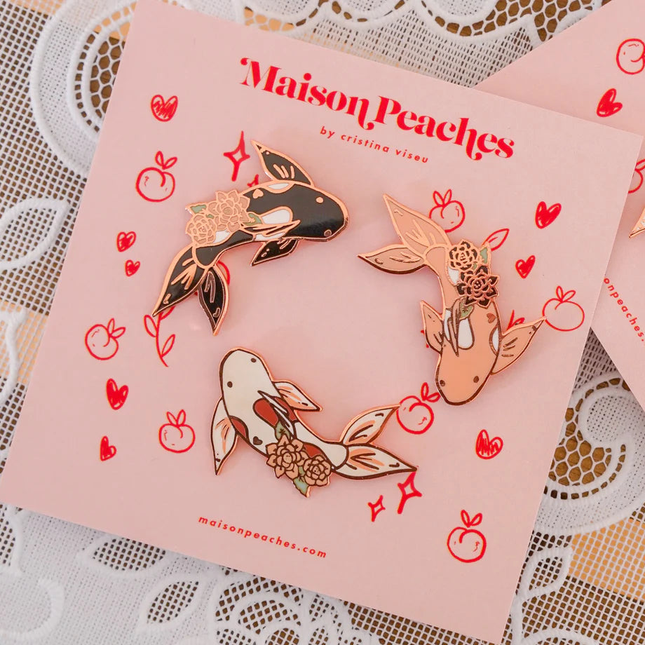 Maison Peaches - Always Together Koi Fish Pin Trio Set for Friends