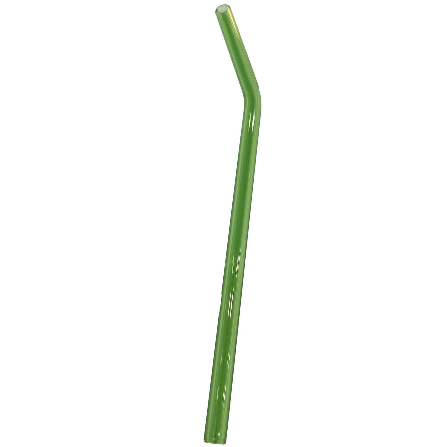 Oak Shore - 8" Tinted Bent Glass Straw: Lime
