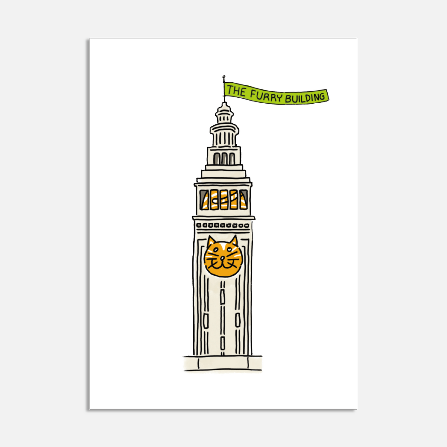 Cat City, Ink. - The Furry Building Note Card