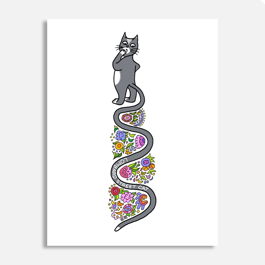 Cat City, Ink. - Lombard Street Cat Note Card