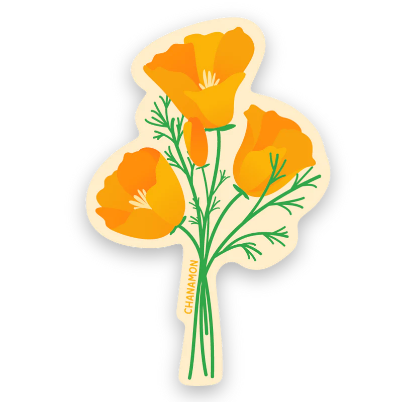 Masion Chanamon - California Poppy Sticker