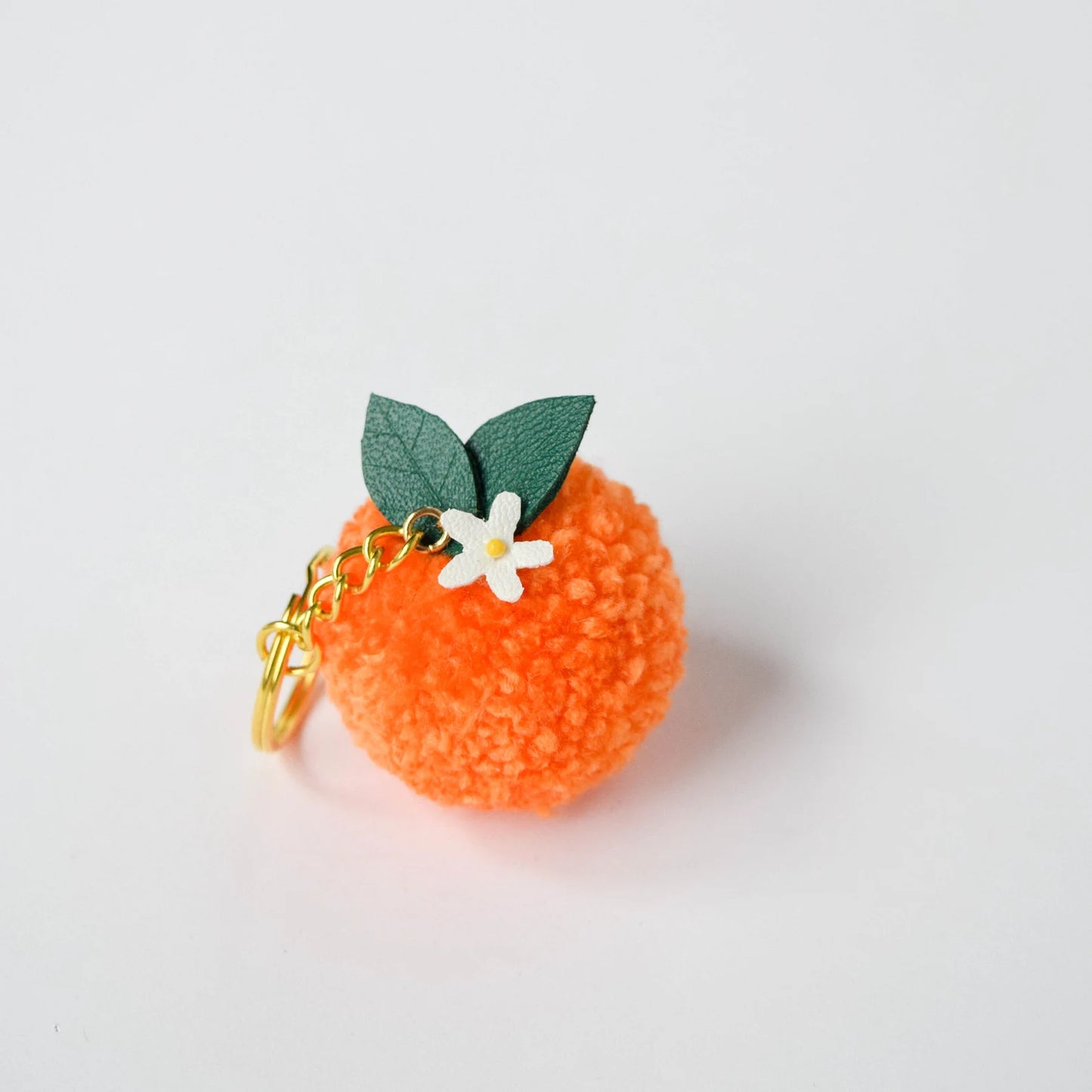 The Ponnery - Lunar New Year Mandarin Orange Pom Pom Keychain