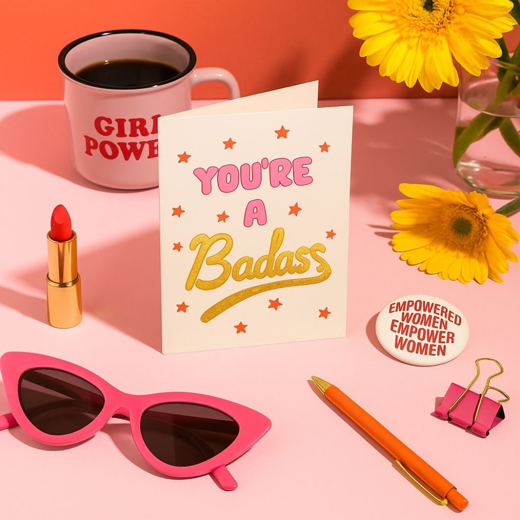 Hustle & Hope - You’re a Badass Greeting Card