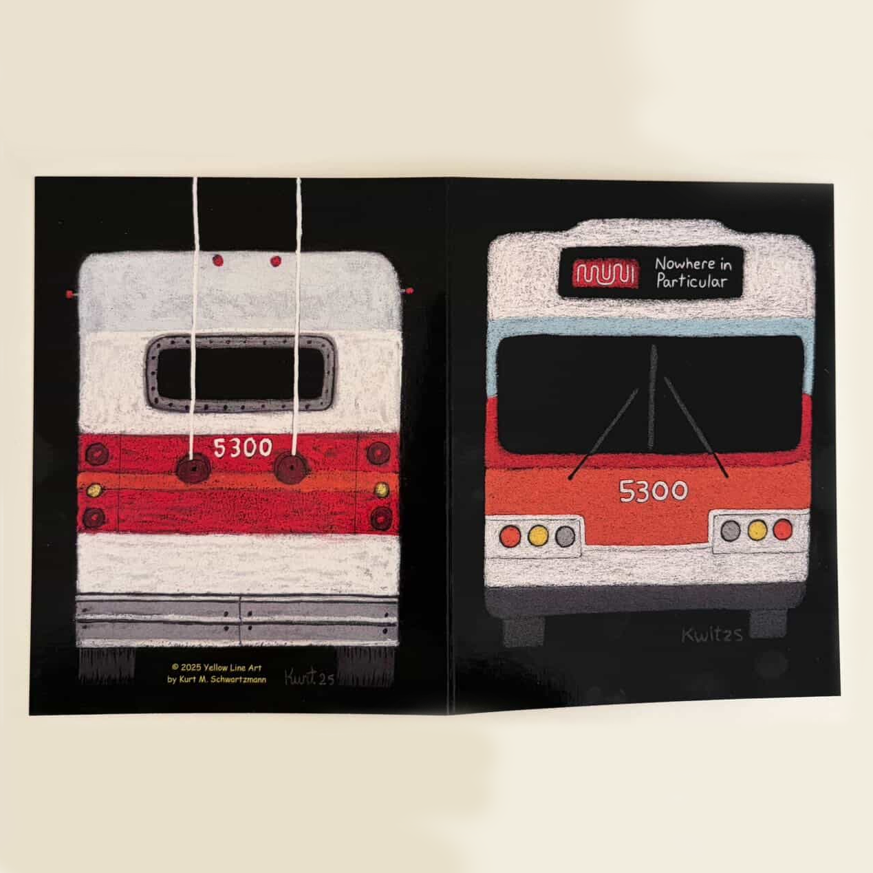 Kurt M. Schwartzmann - Bus to Nowhere in Particular Greeting Card