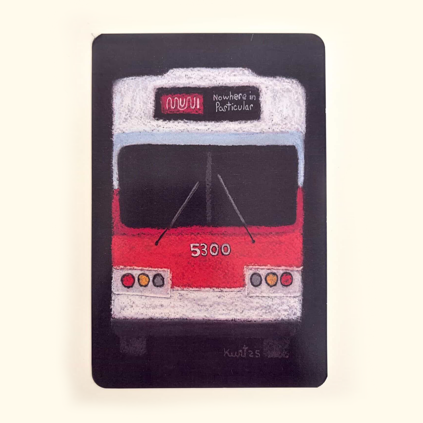 Kurt M. Schwartzmann - MUNI Bus Postcard