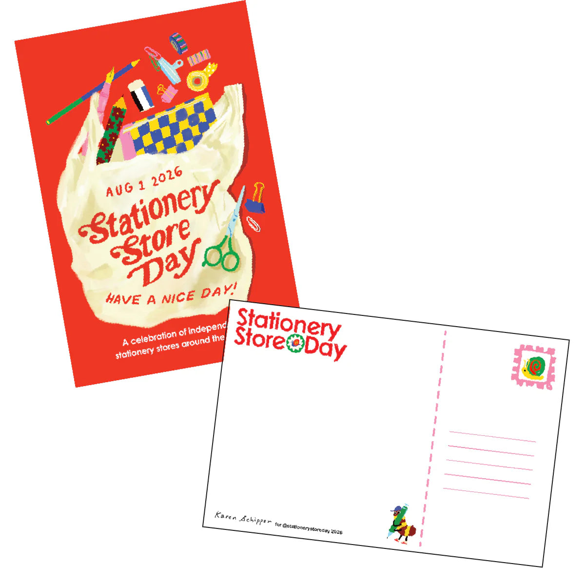 Stationery Store Day - 2026 Poster Postcard Ver. 3