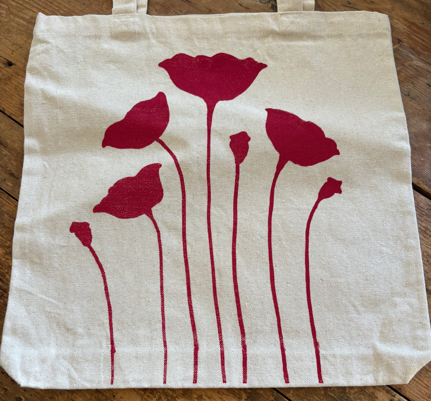 Anne Breedlove Tote Red Poppies