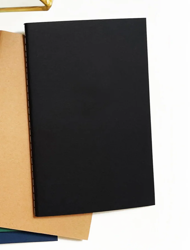 Studio Portmanteau - Mini Saddle Stitch Blank Notebooks: Black