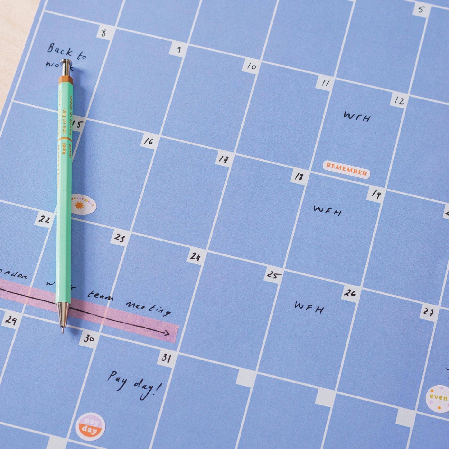 Good Tuesday (Once Upon a Tuesday) - Monthly Undated A3 Wall Planner | 12 Pages | Peachy Hues