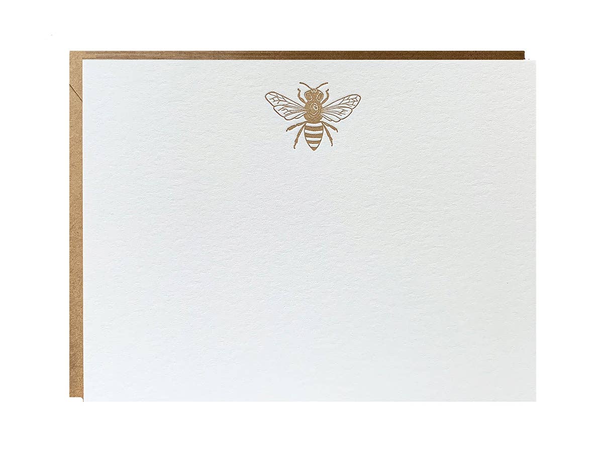Noteworthy Paper & Press - Honey Bee Flat Notes (Boxed Set of 8)