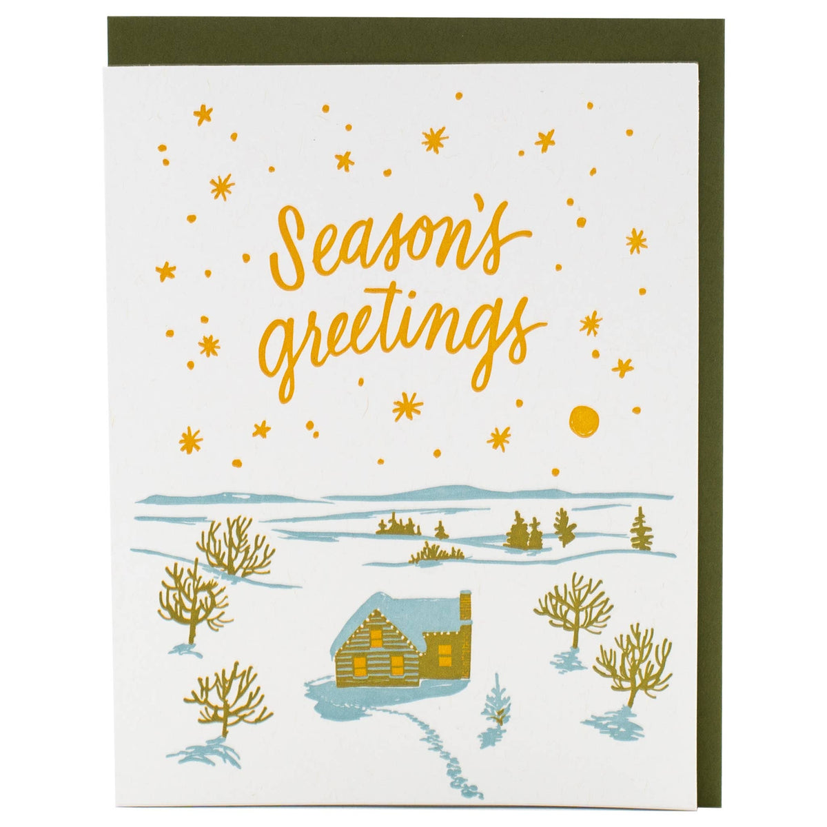 Smudge Ink - Cozy Cabin Holiday Card -