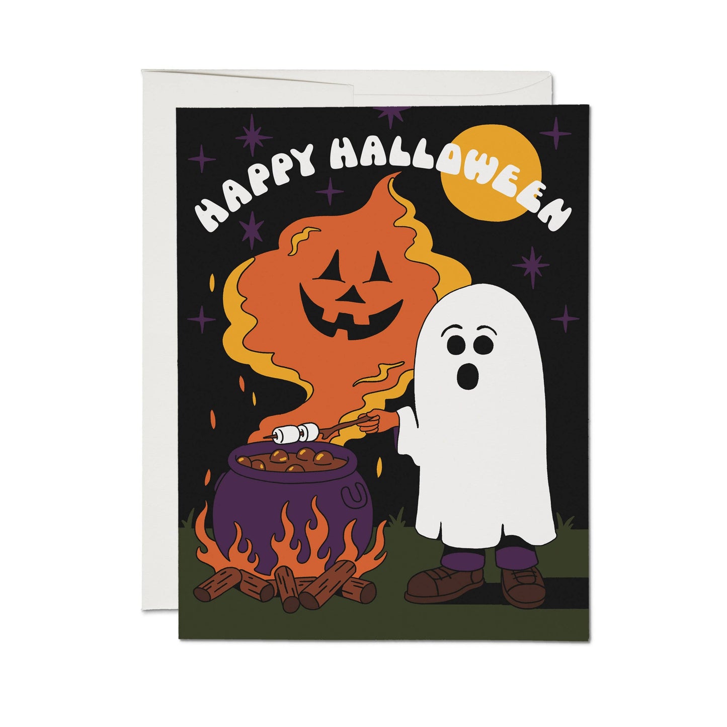 Red Cap Cards - Spooky S'mores greeting card: Single