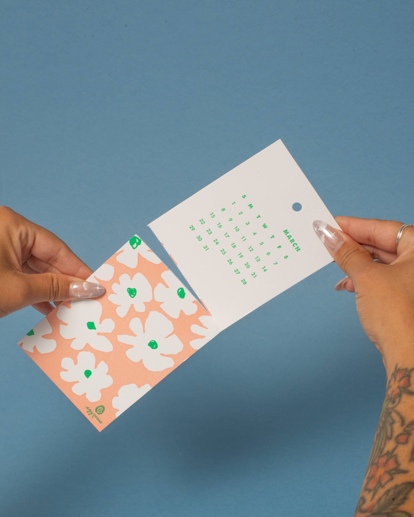 Egg Press Manufacturing - 2026 Letterpress Postcard Wall Calendar