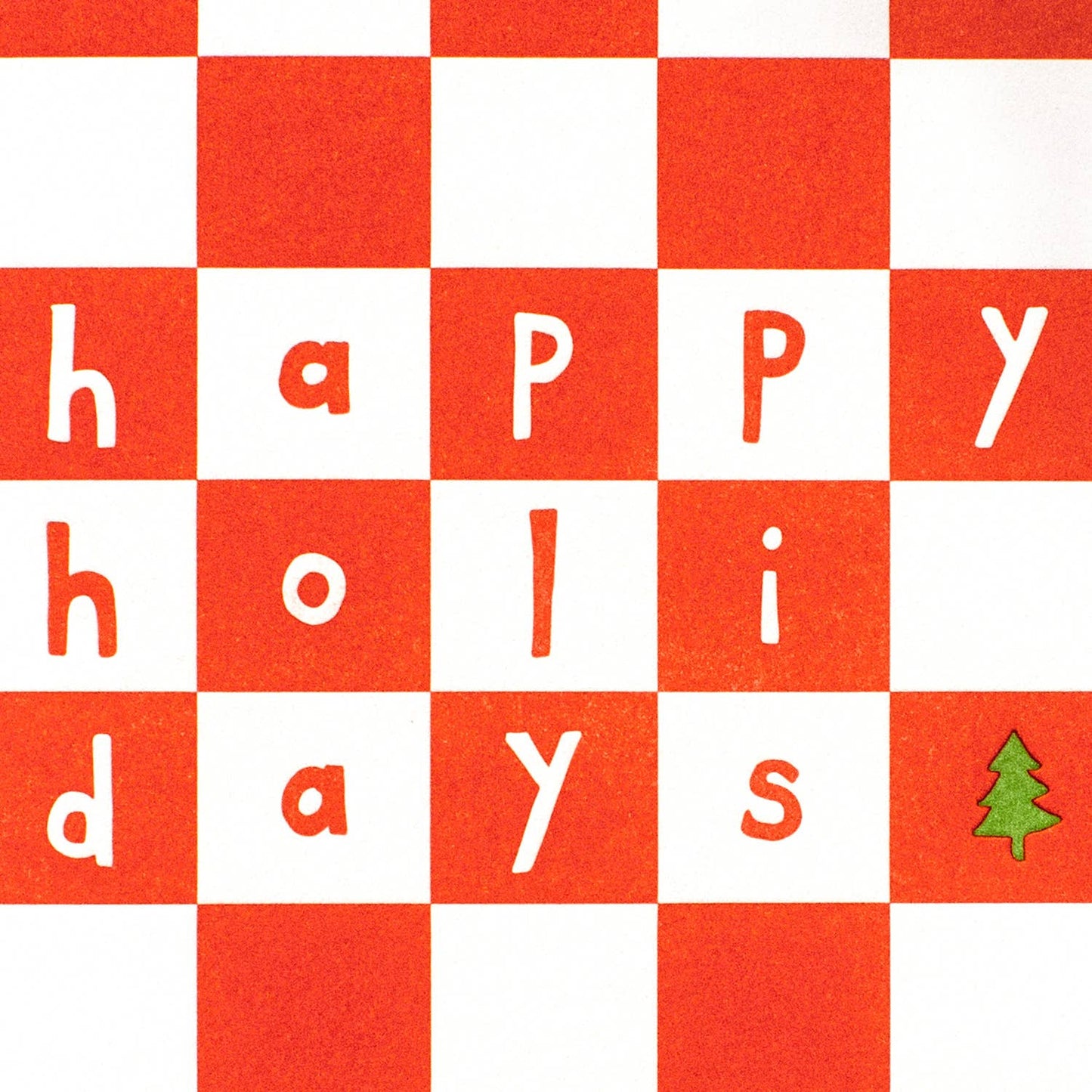 Shorthand Press - Holiday Checker - Letterpress Greeting Card: Box Set