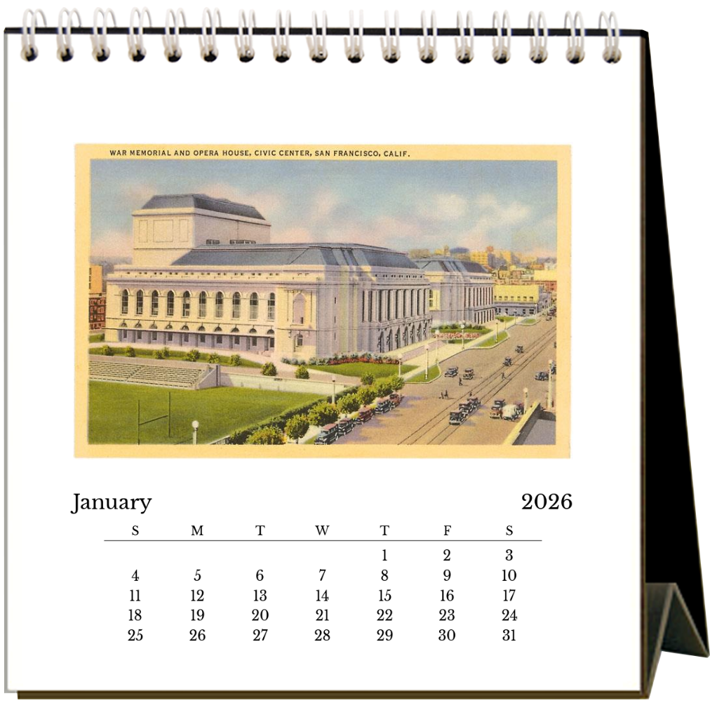 Found Image Press - San Francisco 2026 Desk Calendar