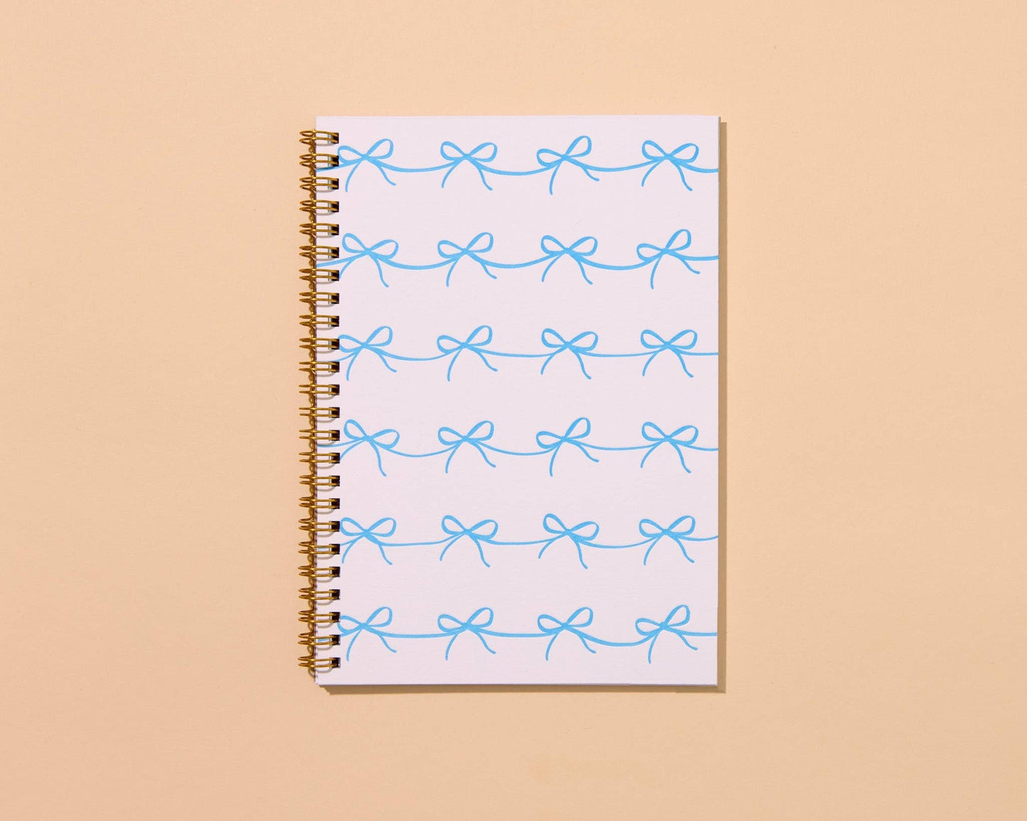 And Here We Are - Bows Letterpress Spiral Notebook - Coquette - Made in USA