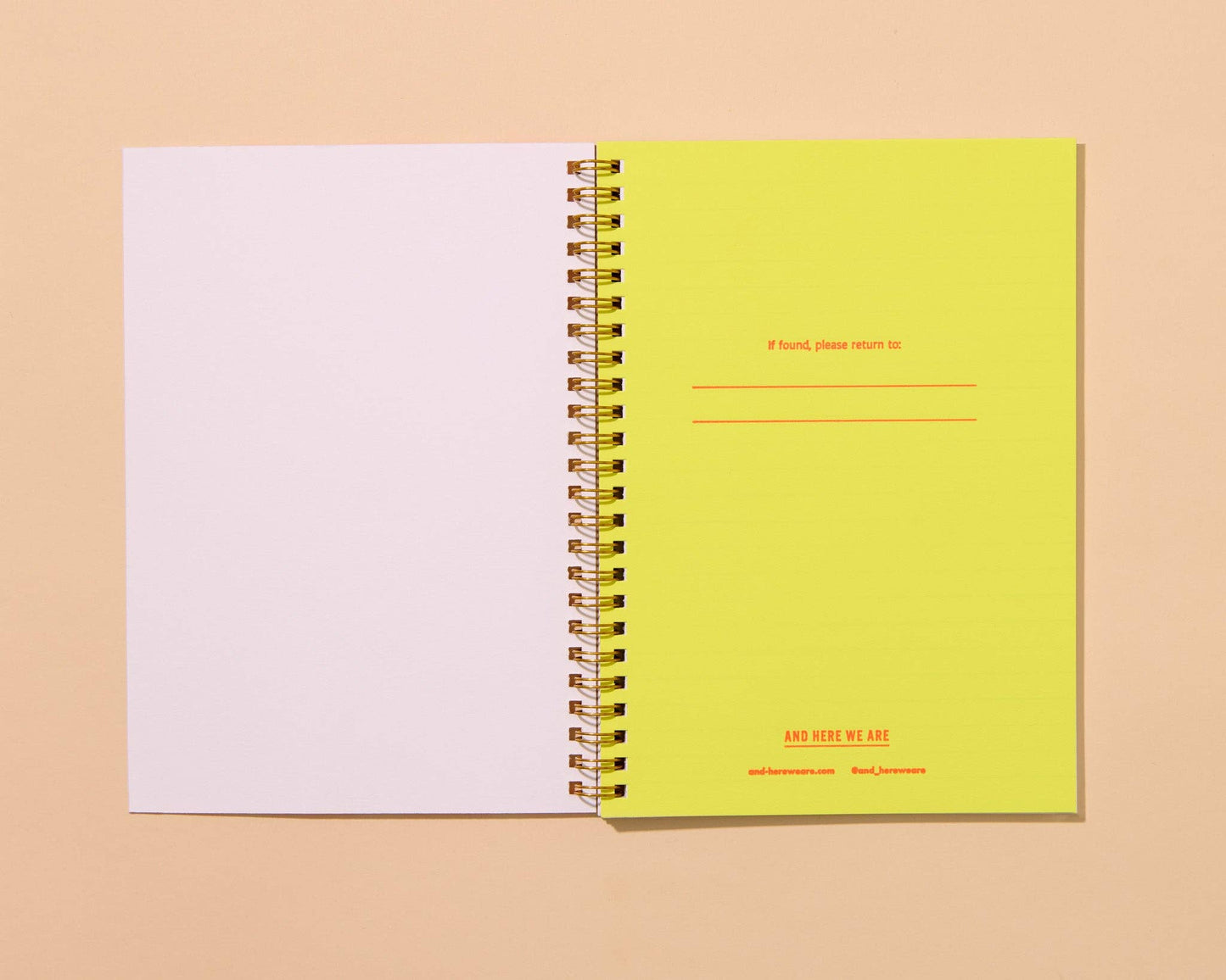 And Here We Are - Olives Letterpress Spiral Notebook - Made in USA