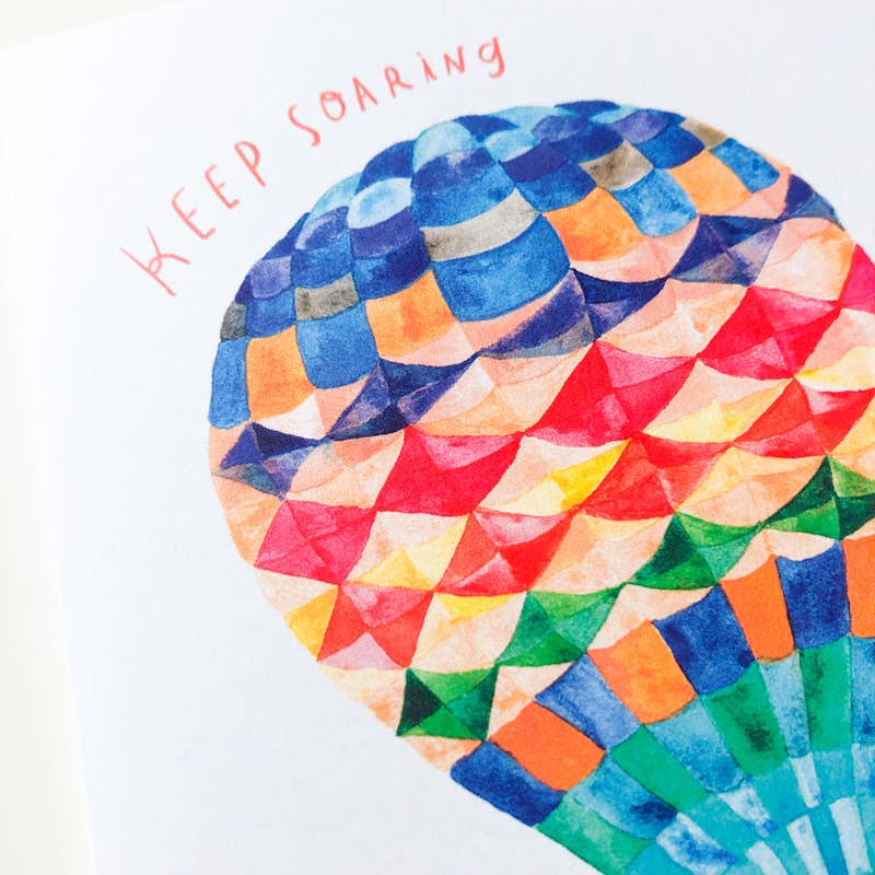 Honeyberry Studios - Hot Air Balloon Graduation Greeting Card