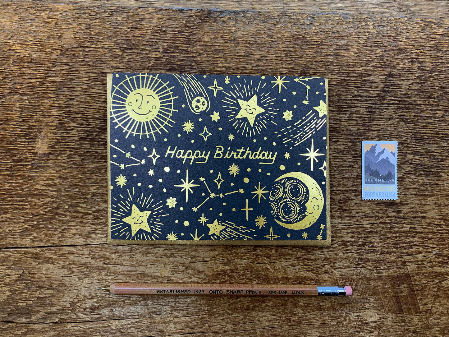 Noteworthy Paper & Press - Celestial Birthday Card